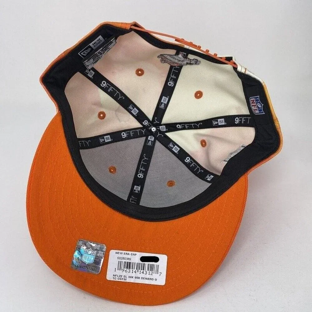 NWT Denver Broncos Tie Dye Snapback Hat NFL Football AFC Onfield Sideline‎ Ink